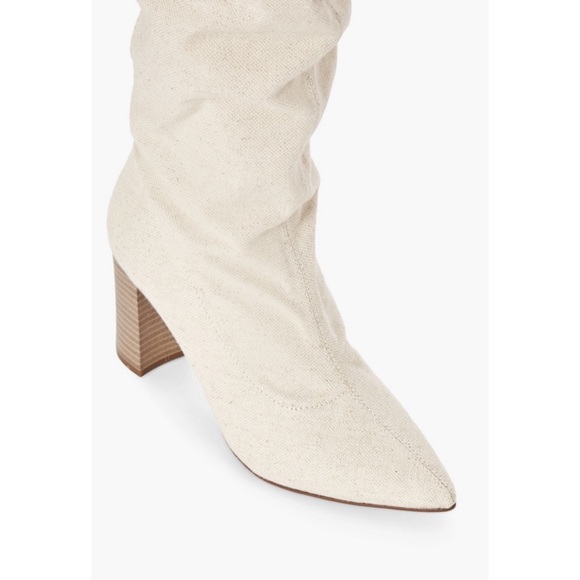 NWT Fiona Slouched Block Heal Boot in Natural, JustFab - Picture 5 of 13